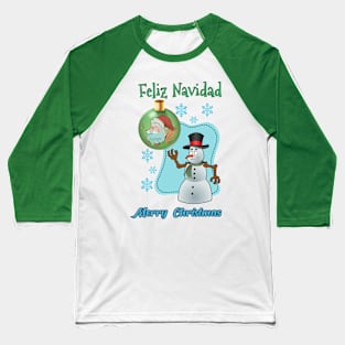 Christmas Frosty Baseball T-Shirt